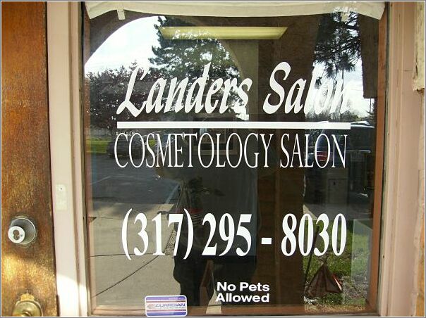 Landers Salon Window